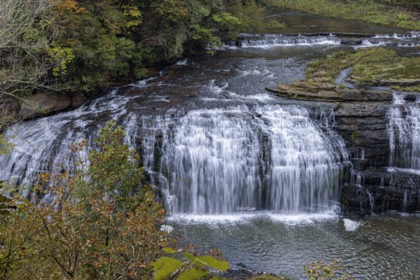 Middle Falls (Big Falls) in Burgess Falls State Park near Cookeville, Tennessee