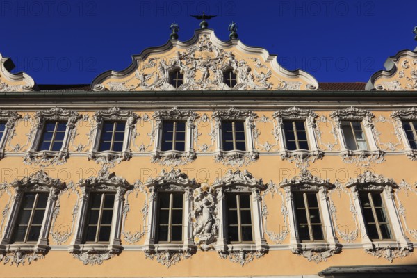 Haus zum Falken, also known as Falkenhaus, Würzburg, Lower Franconia, Bavaria, Germany
