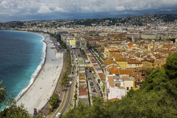 Panorama, Nice, Alpes Maritimes, Provence Alpes Cote d'Azur, French Riviera, South of France, France