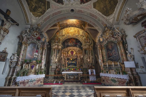 Holy Sepulchre, painted around 1767 by the painter Johann Joachim Pfaundler, St Donatus Church, Dorfstraße 20, Patsch, district of Innsbruck, Tyrol, Austria
