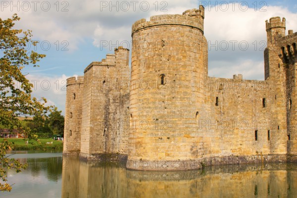 Bodiam Castle is located in East Sussex near the River Rother. It has long been one of England's most popular and best-known castles. England, UK