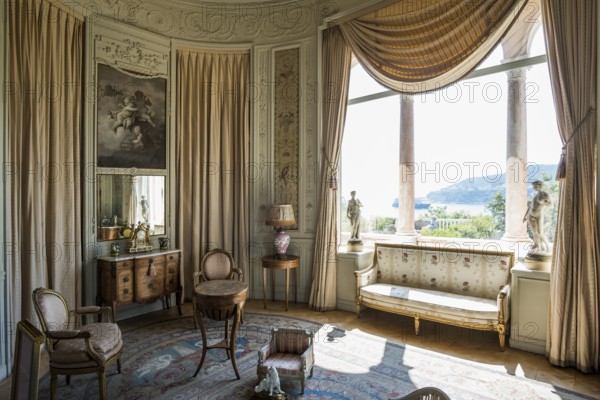 Interior view, Villa Ephrussi de Rothschild, Saint-Jean-Cap-Ferrat, Cap Ferrat, Alpes Maritimes, Provence Alpes Cote d'Azur, French Riviera, South of France, France