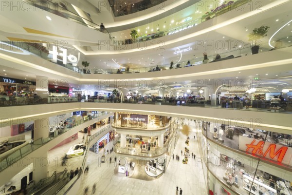 Floors with luxury shops, IconSiam shopping centre, Khlong San district, Thonburi, Bangkok, Thailand