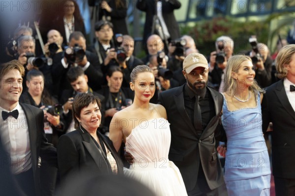 Cannes, France - 17.5.2024: Robert Pattinson, Lynne Ramsay, Jennifer Lawrence and Keith Stanfield on the red carpet during the 78th Cannes International Film Festival. The film festival will take place from 13 to 24 May 2025