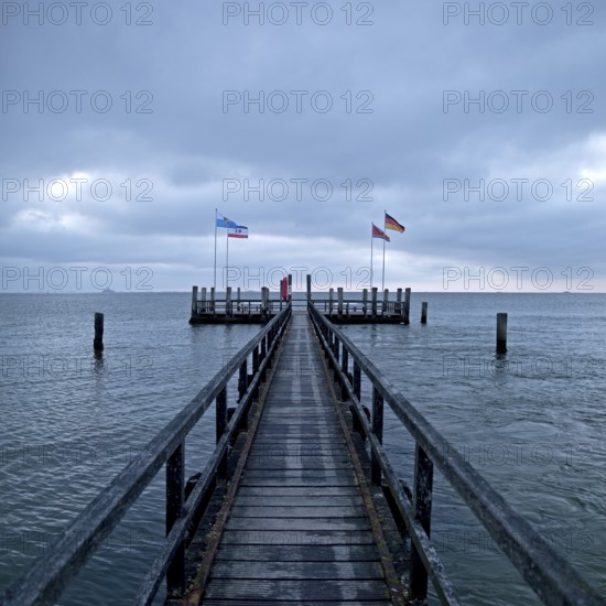 Sailors' Bridge, one of several sea bridges on Föhr, Wyk auf Föhr, North Frisia, Schleswig-Holstein, Germany