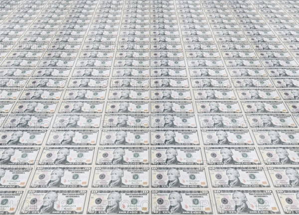 10 US dollar notes, 10 dollar banknotes