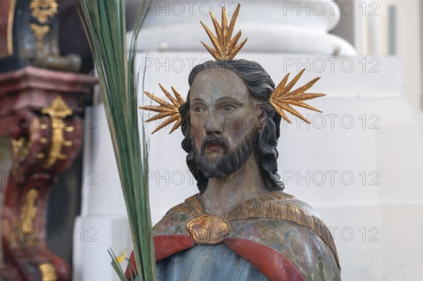 Palmesel, detail, in the Basilica of St Alexander and St Theodor, Sebastian-Kneipp-Straße 1, Ottobeuren, Unterallgäu, Bavaria, Germany