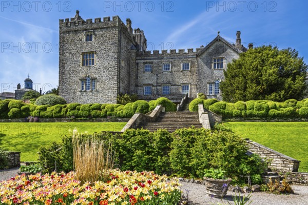 Sizergh Castle and gardens, Helsington, Cumbria, England, United Kingdom