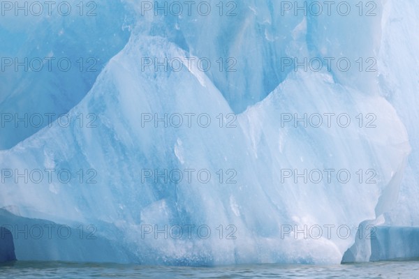 Iceberg, blue glacier ice, Smeerenburgbreen, Scandinavia, Spitsbergen
