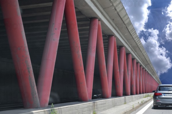 Gallery on the Ravensburg bypass on the A 89 motorway, Baden-Württemberg, Germany