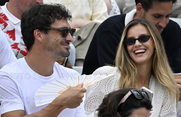 Mats Hummels fans girlfriend Nicola Cavanis, fan, grandstand, tennis, ATP 250, BOSS Open 2025, Stuttgart, Baden-Württemberg, Germany
