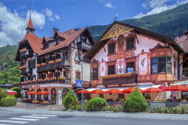 Historic Posthotel Kassl, Ötz, Ötztal, Ötztal Alps, Tyrol, Austria