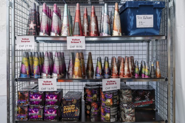Fireworks display shelf, Interlaken, Bern, Switzerland