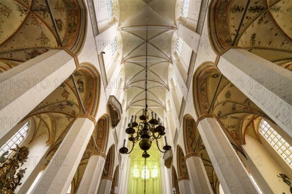Interior photo, St Mary's Church in the old town of Stralsund, Mecklenburg-Western Pomerania, Germany