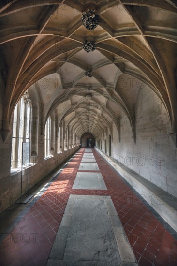 Cloister of Bebenhausen Monastery, built around 1500, Bebenhausen district of Tübingen, Baden-Württemberg, Germany
