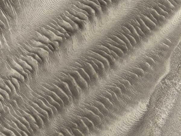 Patterns in the sand of the Namib Desert. Aerial view. Drone shot. Skeleton Coast National Park, Namibia