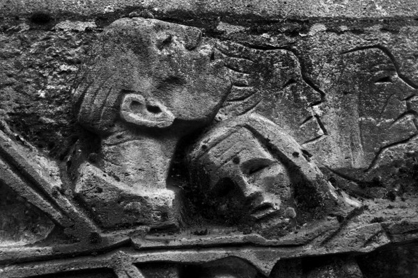 Bittermark memorial, memorial site, detail of the relief, artist Karel Niestrath, Dortmund, Ruhr area, North Rhine-Westphalia, Germany