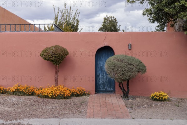 Pueblo style adobe architecture in Mesilla, New Mexico