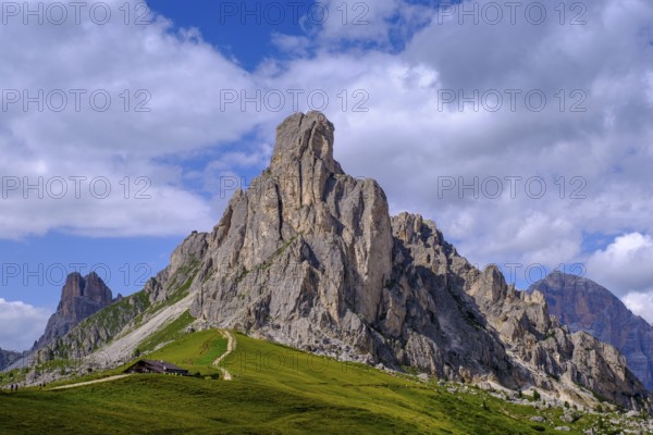 Pass Giau, Ra Gusela mountain, Ampezzo Dolomites, Cadore, Veneto, Italy