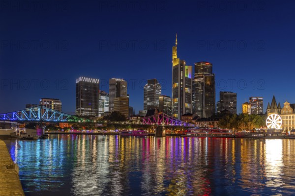 Frankfurt sets an example: The Eiserner Steg will shine in rainbow colours for Christopher Street Day (CSD) . Under the motto Never again silent - Frankfurt is loud, the Main metropolis will be celebrating this year's CSD for the first time from Thursday 17 to Sunday 20 July on the banks of the Main, Eiserner Steg, Frankfurt am Main, Hesse, Germany