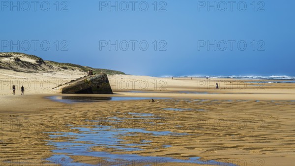 German bunker from World War II on Contis beach, Saint Julien en Born, Saint-Julien-en-Born, Landes, France