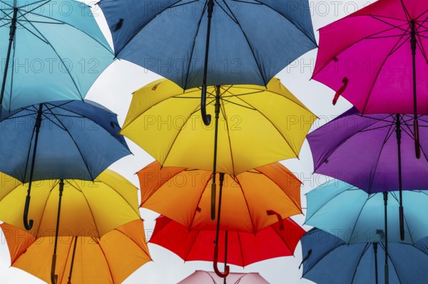 Coloured umbrellas, Interlaken, Bern, Switzerland