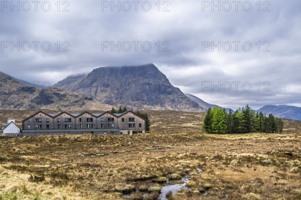 Mountains and Moors over Glen Etive Valley, Glencoe, Highlands, Scotland and Buachaille Etive Mòr, The Buachaille, Glen Etive, Highlands, Scotland, UK
