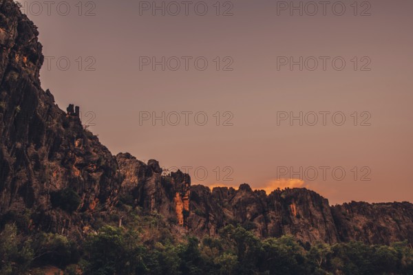 Special light atmosphere in the outback at Windjana Gorge National Park in Australia