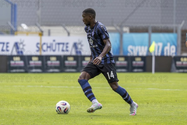 Waldhof Mannheim v FC Emmen, Netherlands (last test match in front of the start of the new season) ***On the ball: Emmanuel Iwe (14, Mannheim)