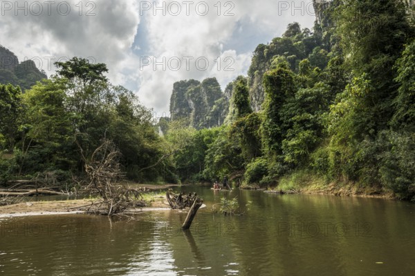 Jungle and rainforest with steep mountains, Khao Sok National Park, Phang Nga, Surat Thani, Thailand