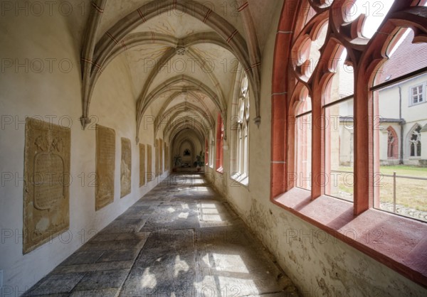 Cloister, St Peter and Paul Cathedral, interior view, Museum Zeitzer Schloss Moritzburg, early baroque style, Zeitz, Saxony-Anhalt, Germany