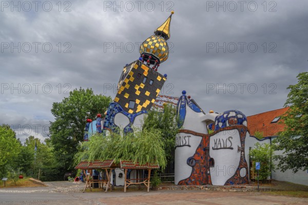 The Art House of the Kuchlbauer Brewery, designed by Friedensreich Hundertwasser, Lower Bavaria, Germany