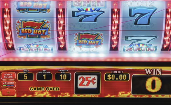 Casino gambling blackjack and slot machines waiting for gamblers and tourist to spend money