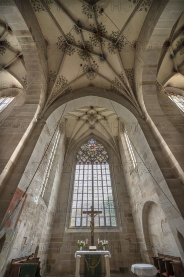 Chancel of the castle church in Bebenhausen Monastery, Bebenhausen district of Tübingen, Baden-Württemberg, Germany