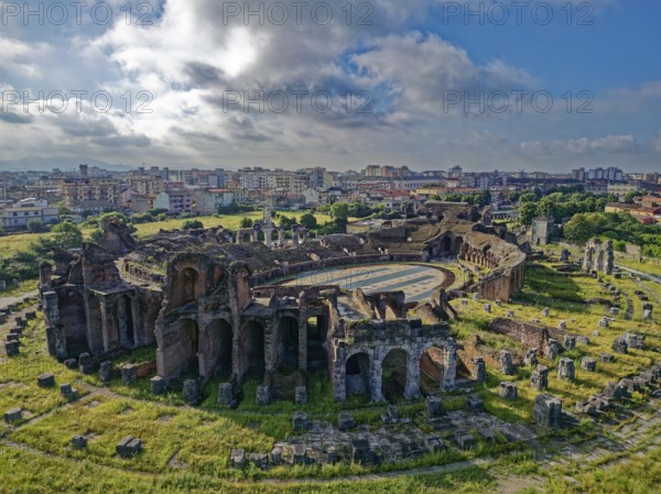 The amphitheatre of Capua, Anfiteatro Campano, is the amphitheatre of the ancient Roman city of Capua and the second largest of its kind. Santa Maria Capua Vetere, Caserta, Campania, Italy
