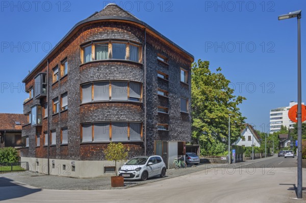 Modern house with wooden shingle façade, Dornbirn, Vorarlberg, Austria