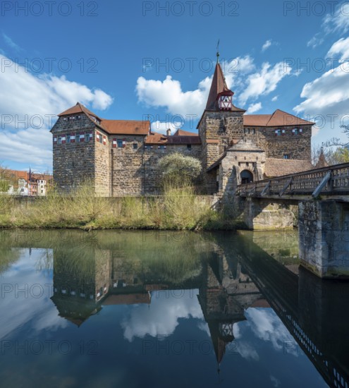 Wenzel Castle or Lauf Imperial Castle on the River Pegnitz, Lauf an der Pegnitz, Middle Franconia, Franconia, Bavaria, Germany