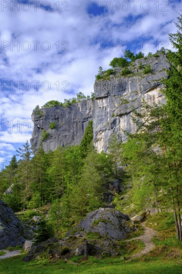 Rocks, climbing rocks, Kanzianiberg, Finkenstein am Faaker See, Carinthia, Austria