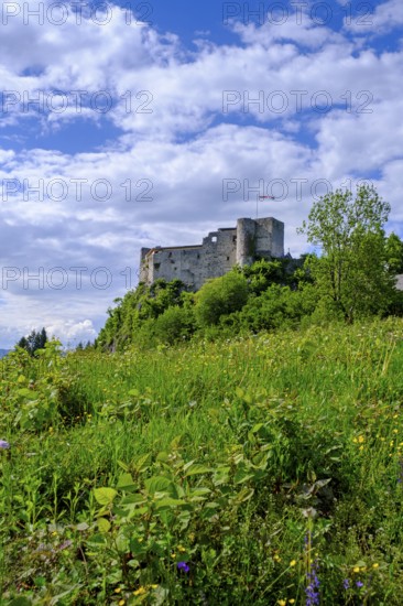 Finkenstein castle ruins, Burgarena Finkenstein, Altfinkenstein, Finkenstein am Faaker See, Carinthia, Austria