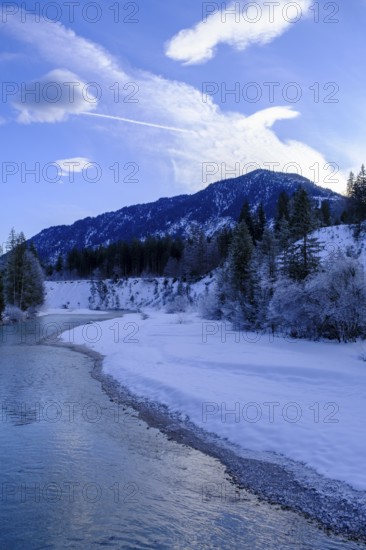 Vorderriss an der jungen Isar, Tölzer Land, Upper Bavaria, Bavaria, Germany