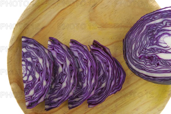 Purple cabbage or red cabbage isolated on white background