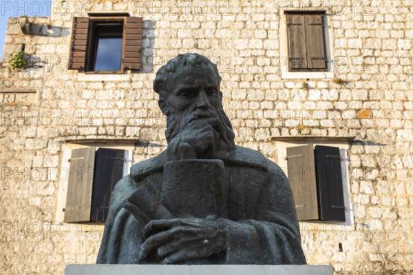 Monument to Petar Hektorovic, Starigrad, island of Hvar, Dalmatia, Croatia