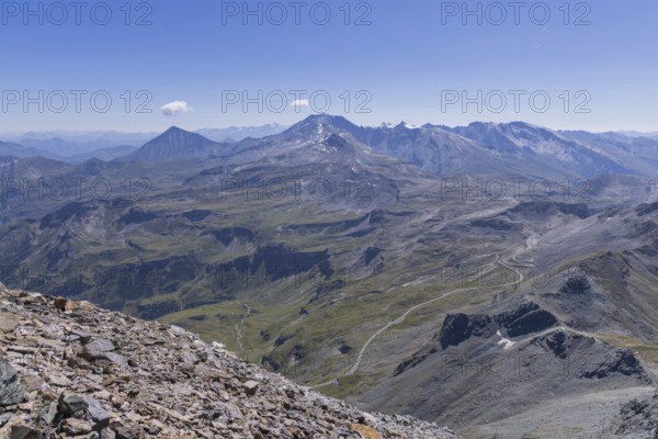 Landscape panorama, summit cross, Brennkogel, high alpine road, GroÃŸglockner, Pinzgau