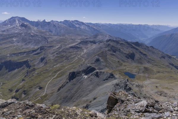 Landscape panorama, summit cross, Brennkogel, high alpine road, GroÃŸglockner, Pinzgau