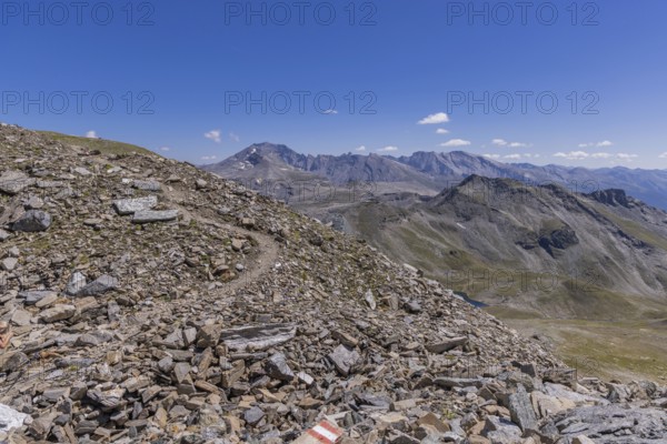 Landscape panorama, summit cross, Brennkogel, hiker, GroÃŸglockner, Pinzgau