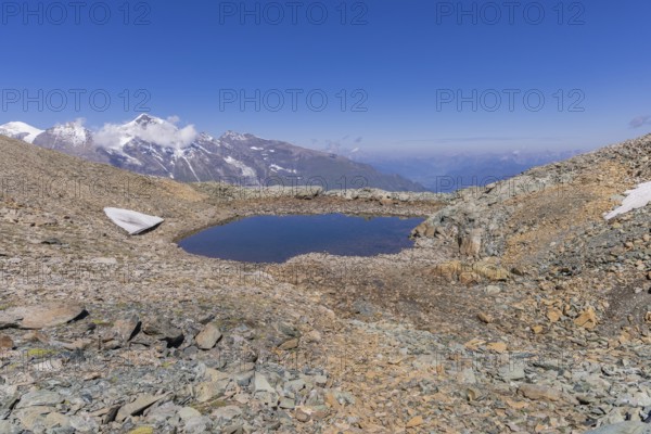Landscape panorama, summit cross, Brennkogel, lake, GroÃŸglockner, Pinzgau