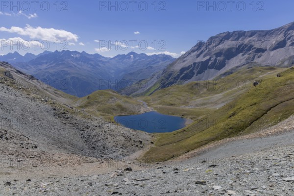 Landscape panorama, summit cross, Brennkogel, lake, GroÃŸglockner, Pinzgau