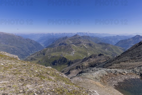 Landscape panorama, summit cross, Brennkogel, high alpine road, GroÃŸglockner, Pinzgau