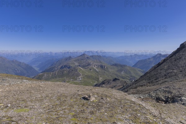 Landscape panorama, summit cross, Brennkogel, high alpine road, GroÃŸglockner, Pinzgau