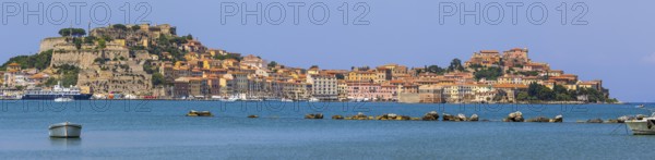 Portoferraio, view from San Giovanni, panoramic view, Elba Island, Tuscan Archipelago National Park, Tuscany, Italy